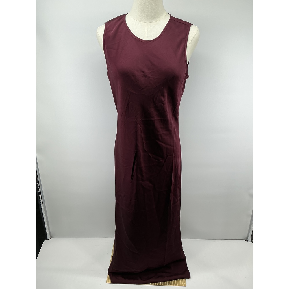 Washable Stretch Silk Tank Midi Dress